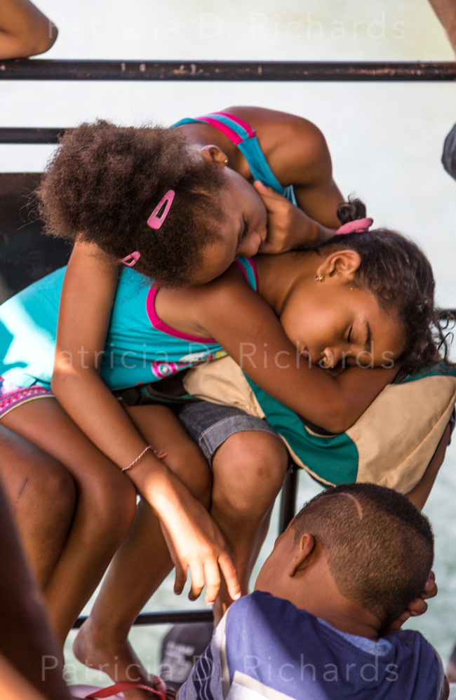 sleeping on the ferry