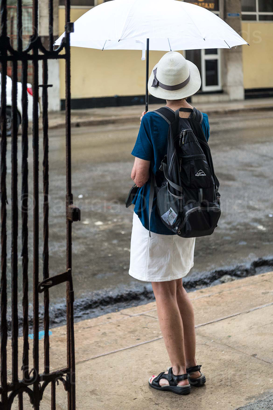 white umbrella